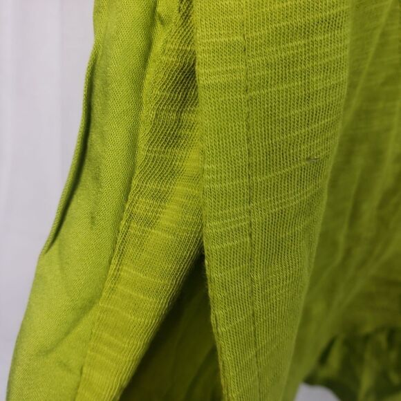 LOGO by Lori Goldstein Top Women's Sz M 3/4 Sleeve A-Line Green Casual Blouse - Picture 5 of 13